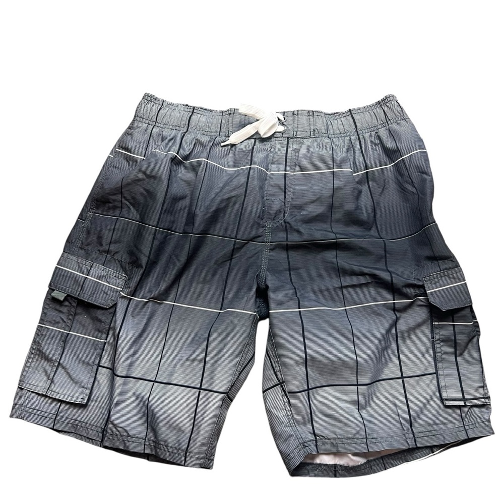 KANU Surf NEW Vector Charcoal Men’s Lined Swim‎ Shorts SZ XL